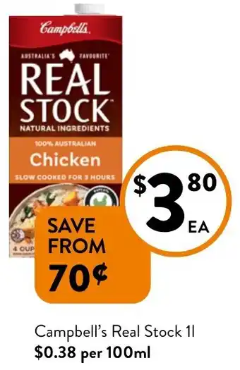 Foodworks Campbell's real stock offer