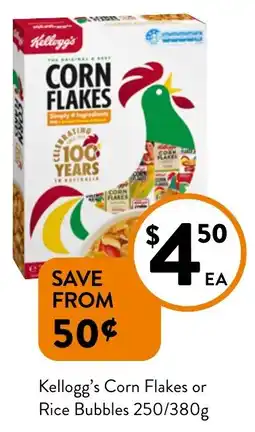 Foodworks Corn flakes or rice bubbles offer