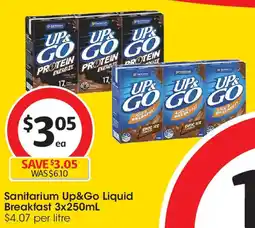 Coles Sanitarium Up&Go Liquid Breakfast offer