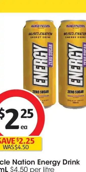 Coles Muscle Nation Energy Drink 500mL offer