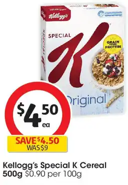 Coles Kellogg's Special K Cereal offer