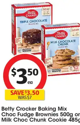 Coles Betty Crocker Baking Mix Choc Fudge Brownies offer