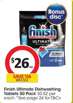 Coles Finish Ultimate Dishwashing Tablets offer