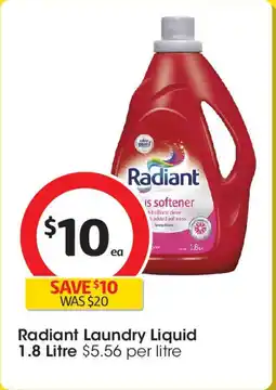 Coles Radiant Laundry Liquid offer