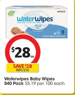 Coles Waterwipes Baby Wipes offer