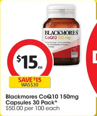 Coles Blackmores CoQ10  Capsules offer