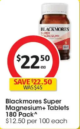 Coles Blackmores Super Magnesium Tablets offer