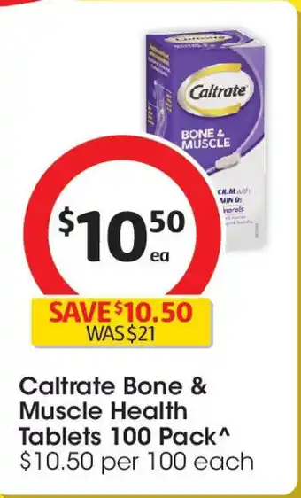 Coles Caltrate Bone & Muscle Health Tablets offer