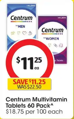 Coles Centrum Multivitamin Tablets offer