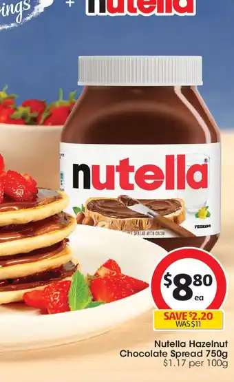 Coles Nutella Hazelnut Chocolate Spread offer