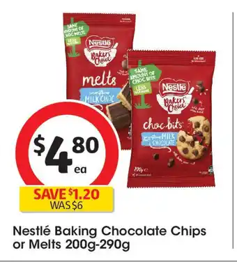 Coles Nestlé Baking Chocolate Chips or Melts offer