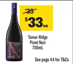 Coles Tamar Ridge Pinot Noir offer