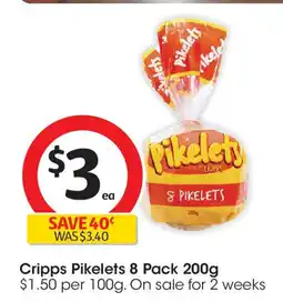 Coles Cripps Pikelets offer