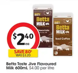 Coles Betta Taste Jive Flavoured Milk offer