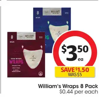 Coles William's Wraps offer