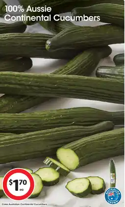 Coles Coles Australian Continental Cucumbers offer