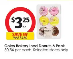 Coles Coles Bakery Iced Donuts offer