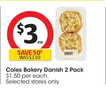 Coles Coles Bakery Danish offer