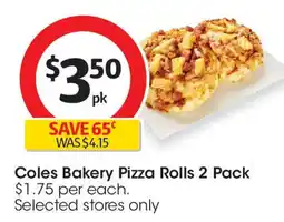 Coles Coles Bakery Pizza Rolls offer