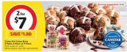 Coles Coles Hot Cross Buns 3 Pack, 6 Pack or 9 Pack offer