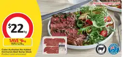 Coles Coles Australian No Added Hormones Beef Rump Steak offer