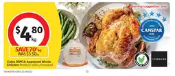 Coles Coles RSPCA Approved Whole Chicken offer