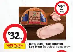 Coles Bertocchi Triple Smoked Leg Ham offer