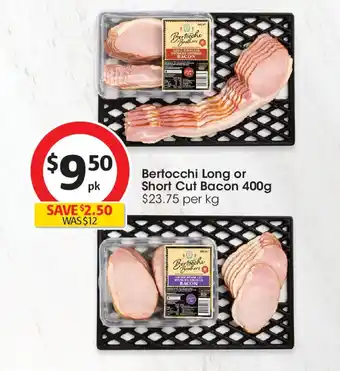 Coles Bertocchi Long or Short Cut Bacon offer