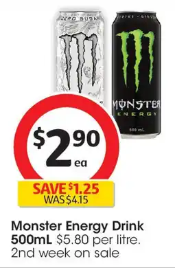 Coles Monster Energy Drink offer