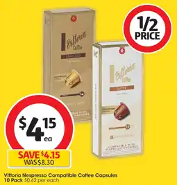 Coles Vittoria Nespresso Compatible Coffee Capsules offer