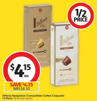 Coles Vittoria Nespresso Compatible Coffee Capsules offer