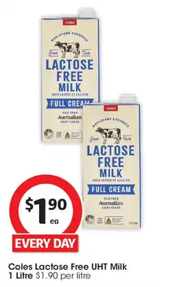 Coles Coles Lactose Free UHT Milk offer