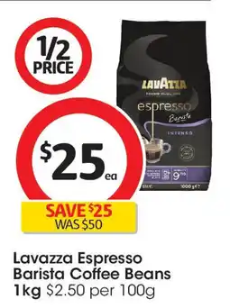 Coles Lavazza Espresso Barista Coffee Beans offer