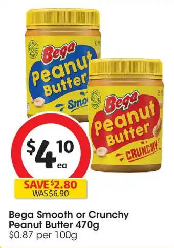 Coles Bega Smooth or Crunchy Peanut Butter offer