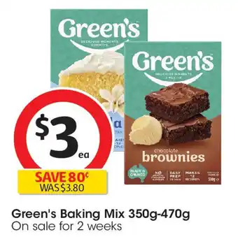 Coles Green's Baking Mix 350g-470g offer