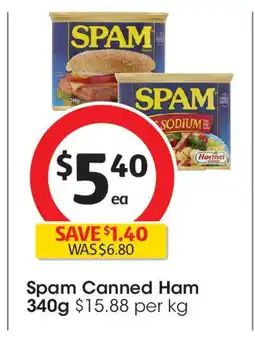 Coles Spam Canned Ham offer