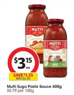 Coles Mutti Sugo Pasta Sauce offer