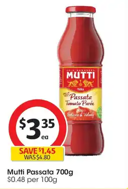 Coles Mutti Passata offer