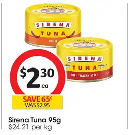 Coles Sirena Tuna offer