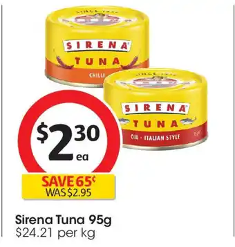 Coles Sirena Tuna offer