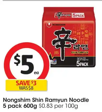 Coles Nongshim Shin Ramyun Noodle offer