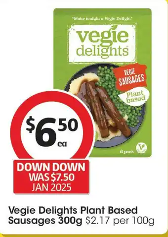 Coles Vegie Delights Plant Based Sausages offer