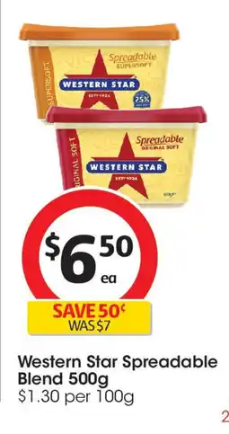 Coles Western Star Spreadable Blend offer