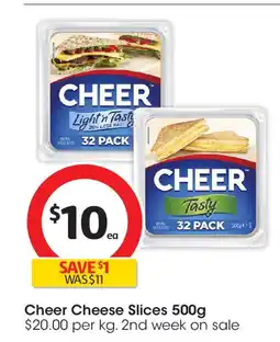 Coles Cheer Cheese Slices offer