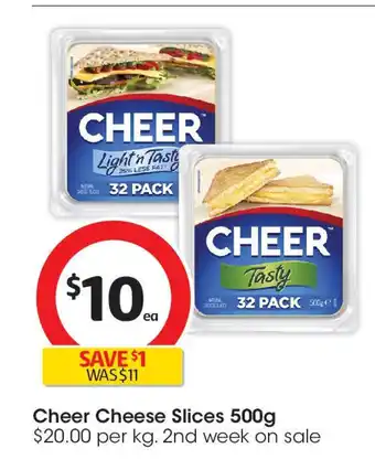 Coles Cheer Cheese Slices offer