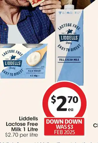 Coles Liddells Lactose Free Milk offer