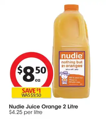 Coles Nudie Juice Orange offer