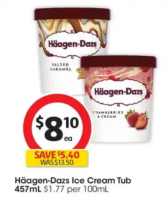 Coles Häagen-Dazs Ice Cream Tub offer