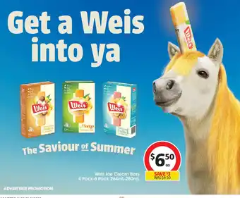 Coles Weis Ice Cream Bars offer