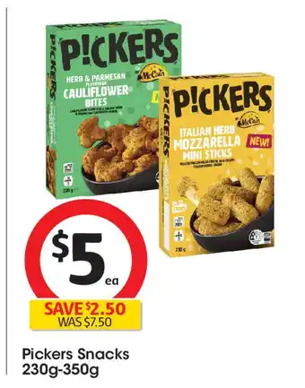 Coles Pickers Snacks offer